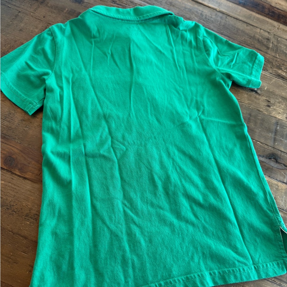 Primary Green Polo Size Size 6-7 Boys